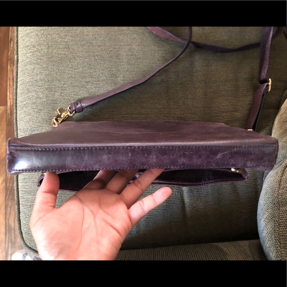 Auth Tory Burch Purple Crossbody Flap Over Bag - Picture 11 of 14